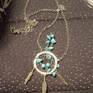 Turquoise Dreamcatcher Necklace